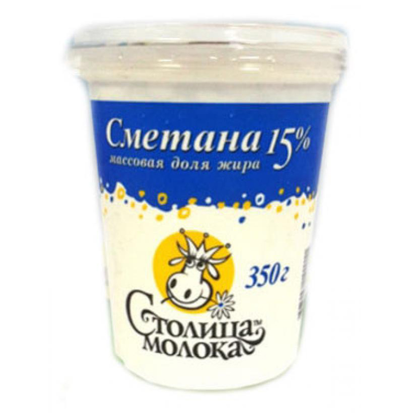 

Сметана Столица молока 15% БЗМЖ 350 г