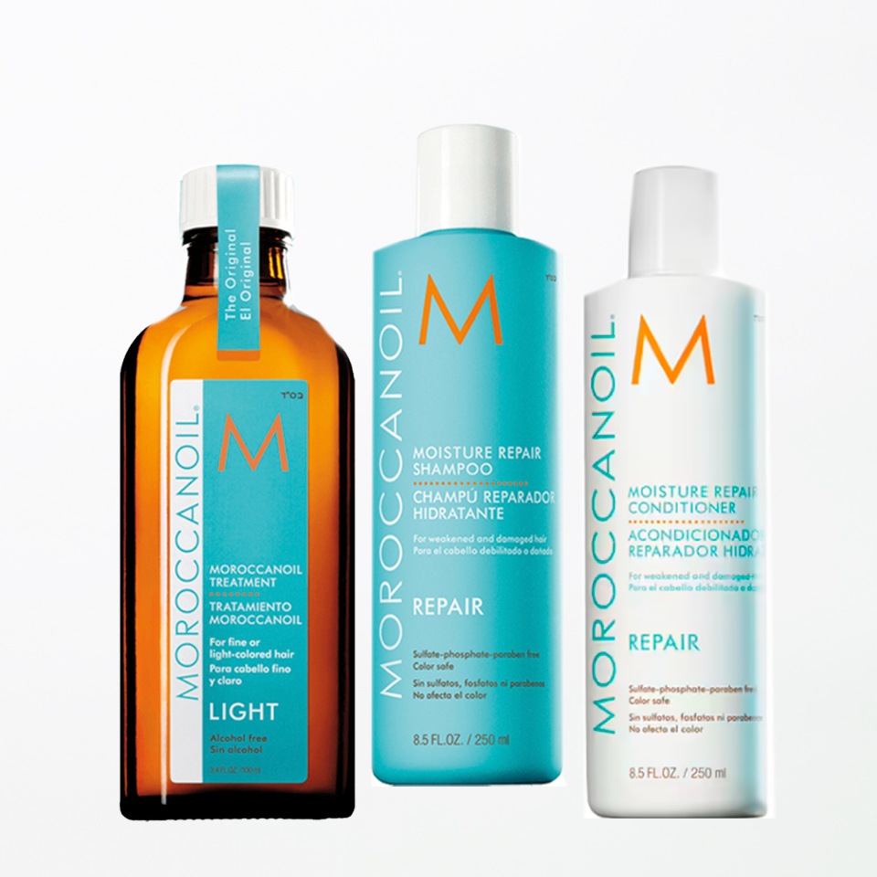 Набор MOROCCANOIL #3 Масло 100 мл + шампунь 250 мл + кондиционер 250 мл крем moroccanoil