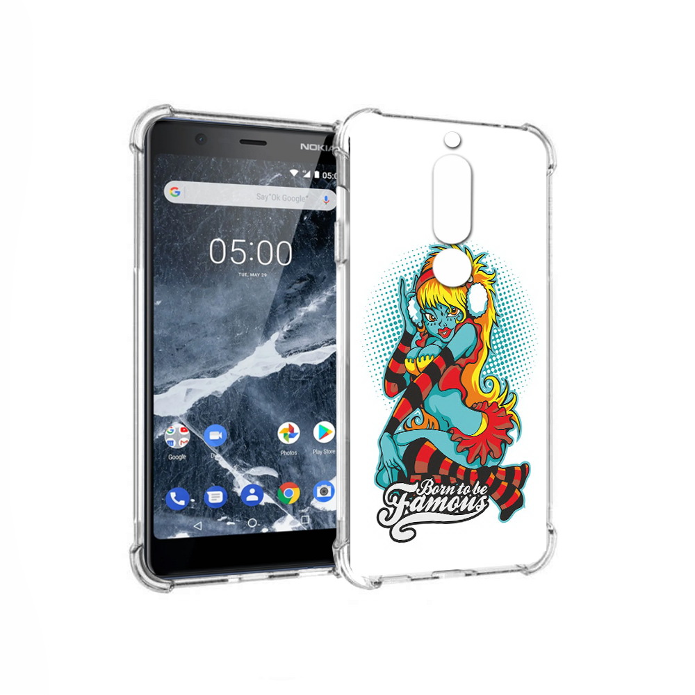 

Чехол MyPads Tocco для Nokia 5.1 нарисованная девушка в наушниках (PT114144.121.498), Прозрачный, Tocco