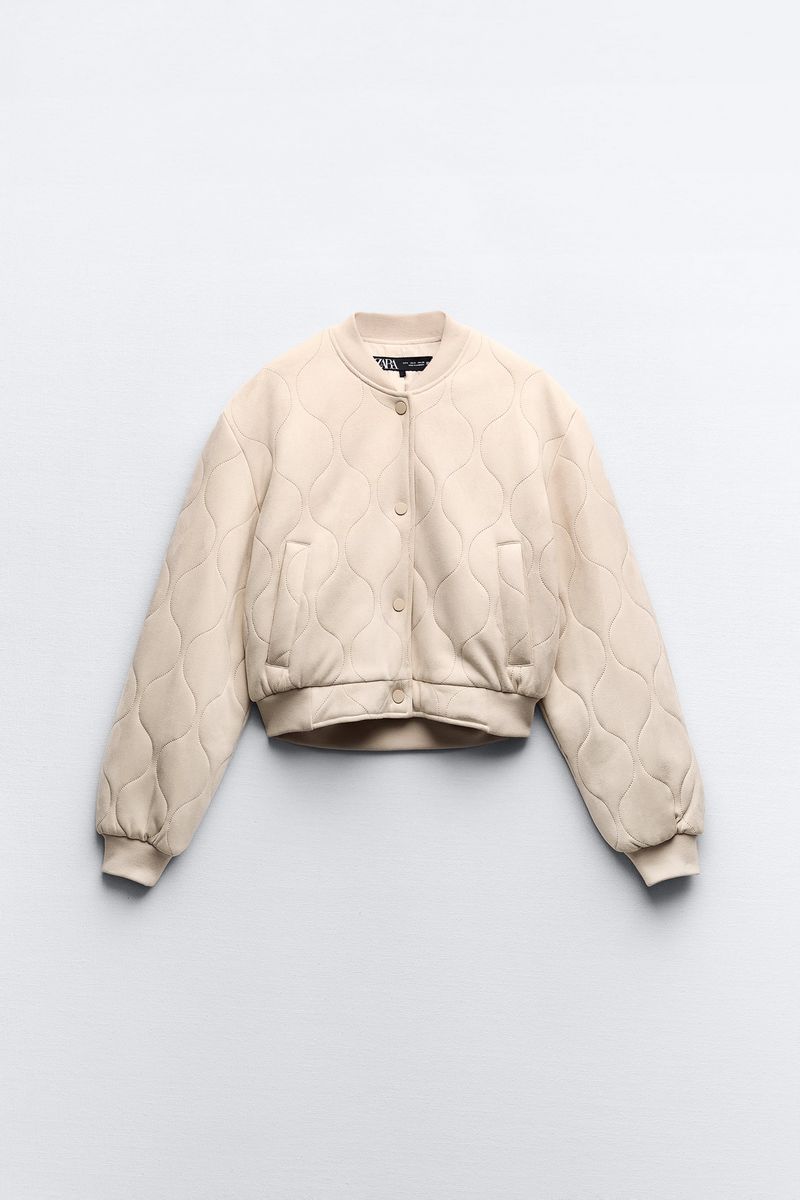 

Бомбер женский ZARA 04968022 белый S, 04968022