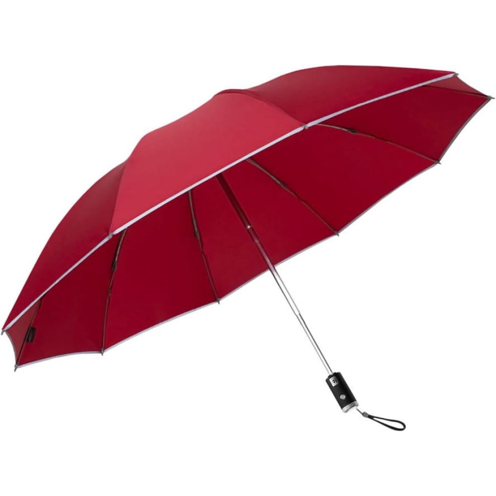 Зонт унисекс Zuodu Automatic Umbrella LED красный