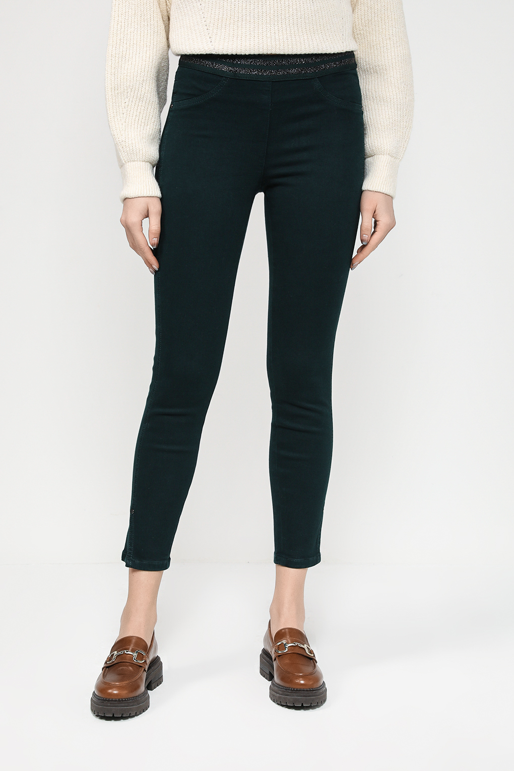 

Леггинсы женские Gerry Weber 122074-66920 хаки 36R, 122074-66920