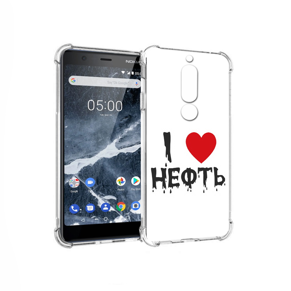 

Чехол MyPads Tocco для Nokia 5.1 нефть (PT114144.121.522), Прозрачный, Tocco