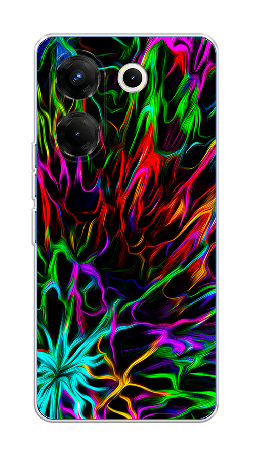 

Чехол на Tecno Camon 20 Pro 5G "Разноцветные разводы", Голубой;зеленый;оранжевый, 304050-3