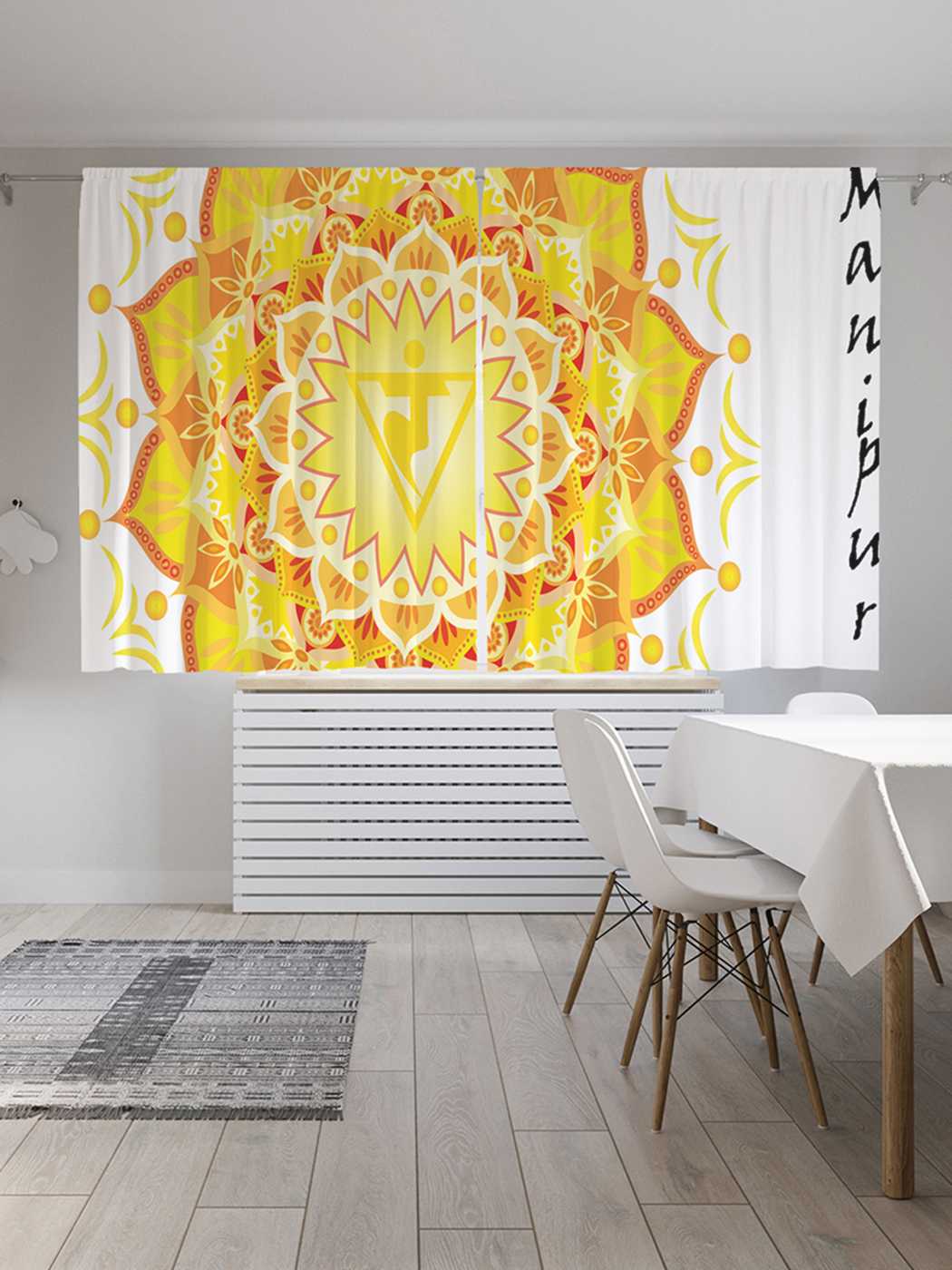 

Классические шторы JoyArty "Манипура чакра", серия Oxford DeLux, 2 полотна 145x180 см, Манипура чакра