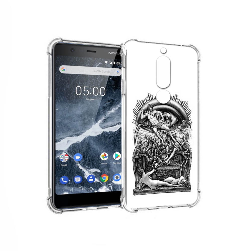 

Чехол MyPads Tocco для Nokia 5.1 оракул черно белый (PT114144.121.528), Прозрачный, Tocco