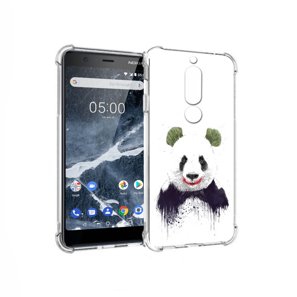 

Чехол MyPads Tocco для Nokia 5.1 панда джокер (PT114144.121.533), Прозрачный, Tocco