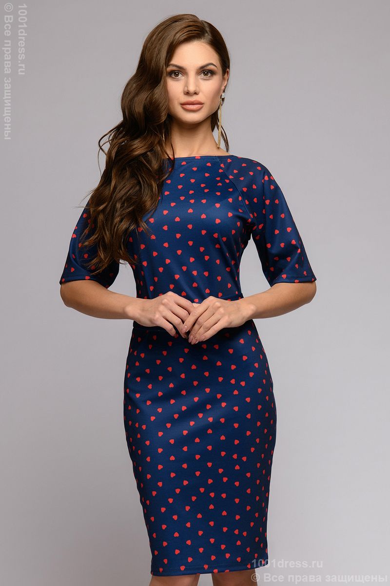 

Платье женское 1001dress DM00308 синее 40, DM00308