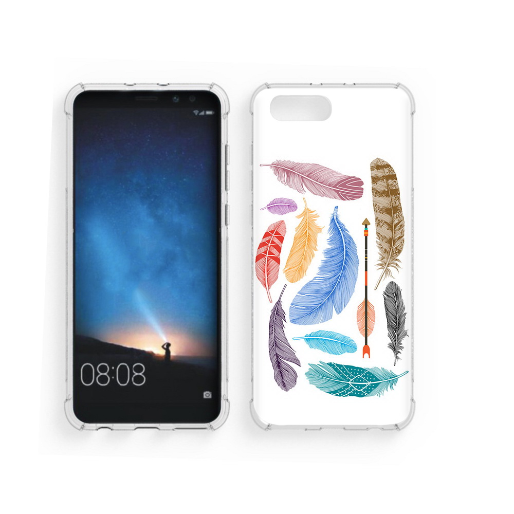 

Чехол MyPads Tocco для Honor V10 разноцветные перья (PT98539.62.572), Прозрачный, Tocco