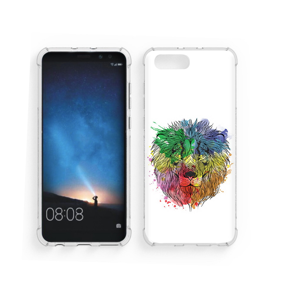 

Чехол MyPads Tocco для Honor V10 разноцветный гордый лев (PT98539.62.573), Прозрачный, Tocco