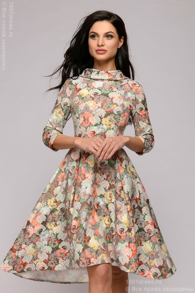

Платье женское 1001dress DM01453 оранжевое 46, DM01453