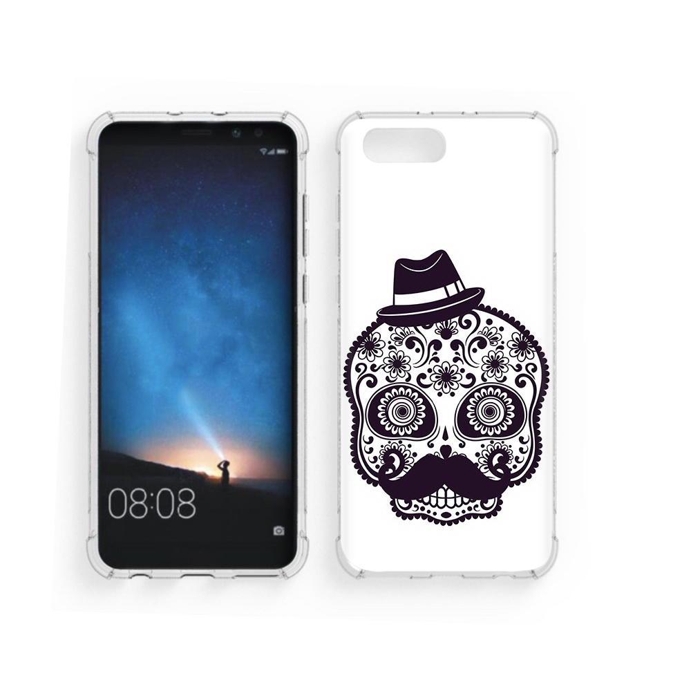 

Чехол MyPads Tocco для Honor V10 разрисованный скелет (PT98539.62.575), Прозрачный, Tocco
