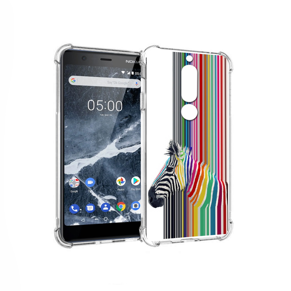 

Чехол MyPads Tocco для Nokia 5.1 радужная зебра (PT114144.121.565), Прозрачный, Tocco