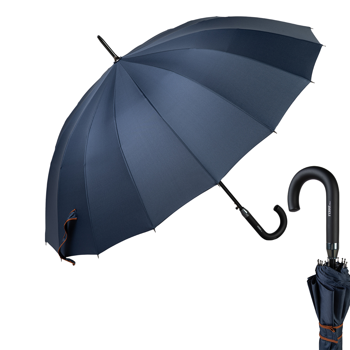 

Зонт унисекс FERRE MILANO 122C-LA dark blue, 122C-LA