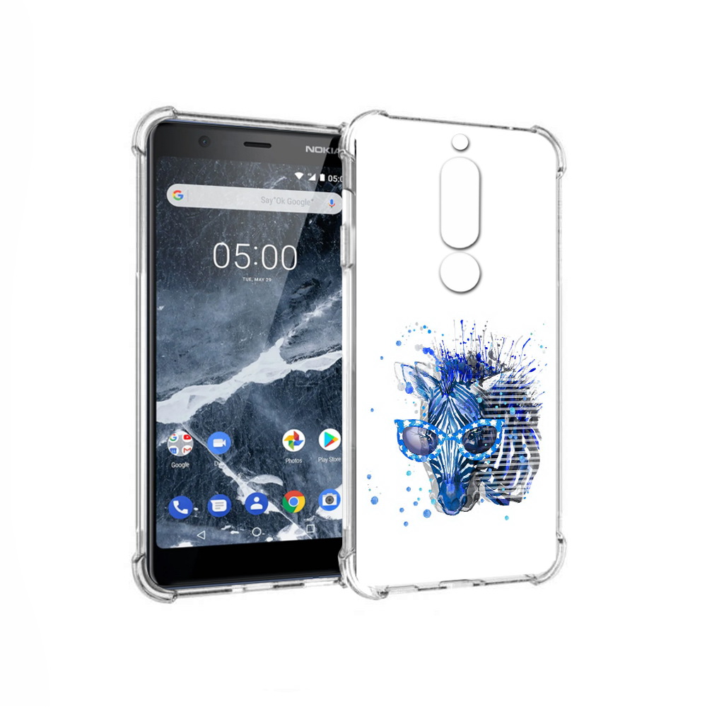 

Чехол MyPads Tocco для Nokia 5.1 расплывчатая зебра (PT114144.121.577), Прозрачный, Tocco