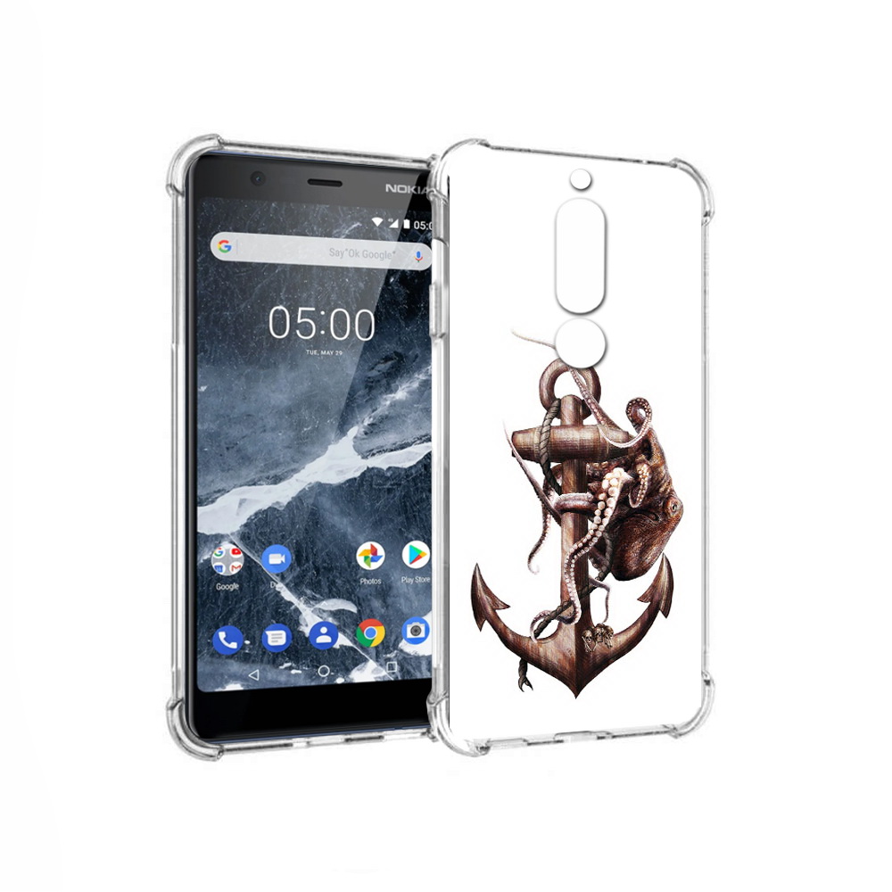 

Чехол MyPads Tocco для Nokia 5.1 ржавый якорь (PT114144.121.579), Прозрачный, Tocco