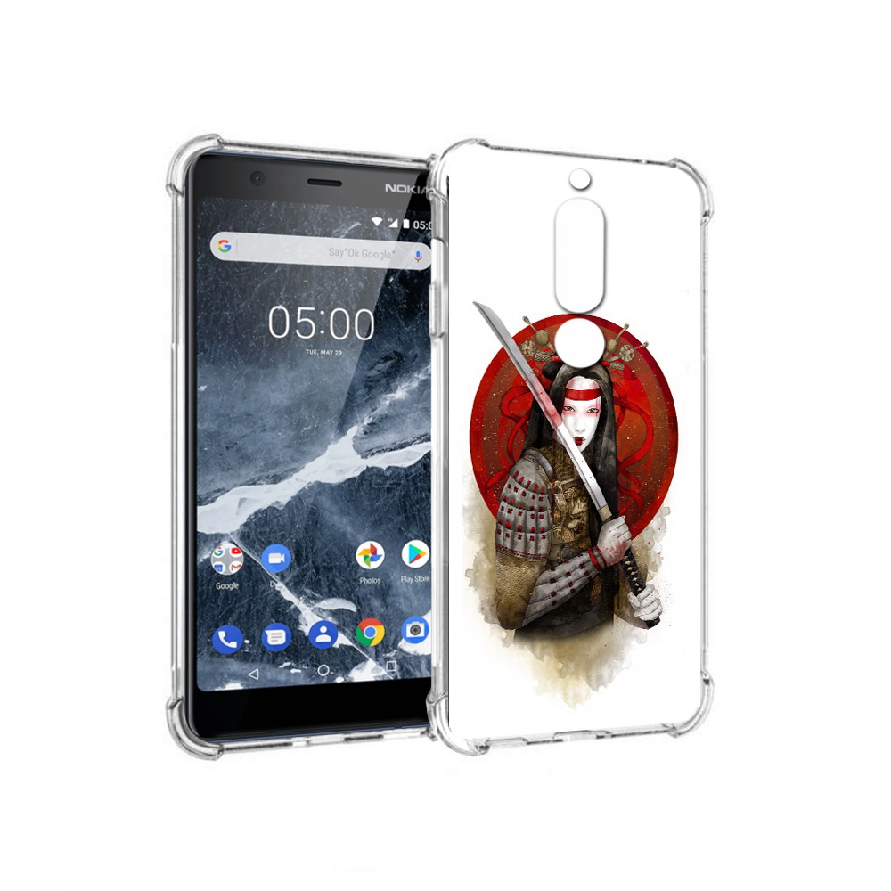 

Чехол MyPads Tocco для Nokia 5.1 рисованная девушка с катаной (PT114144.121.580), Прозрачный, Tocco