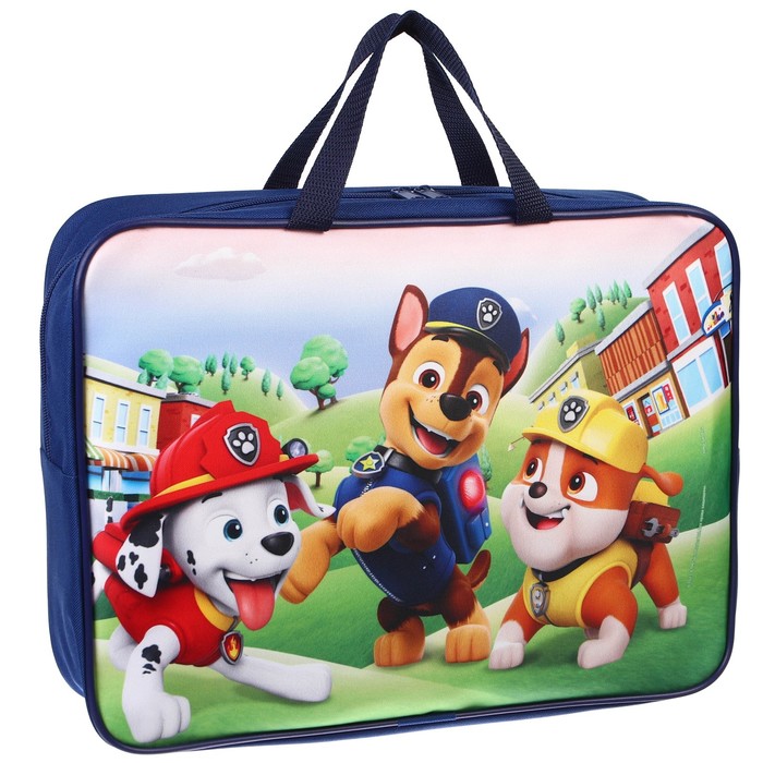 Paw Patrol Папка с ручками А4, 35х27 см, на молнии, текстиль, Щенячий патруль