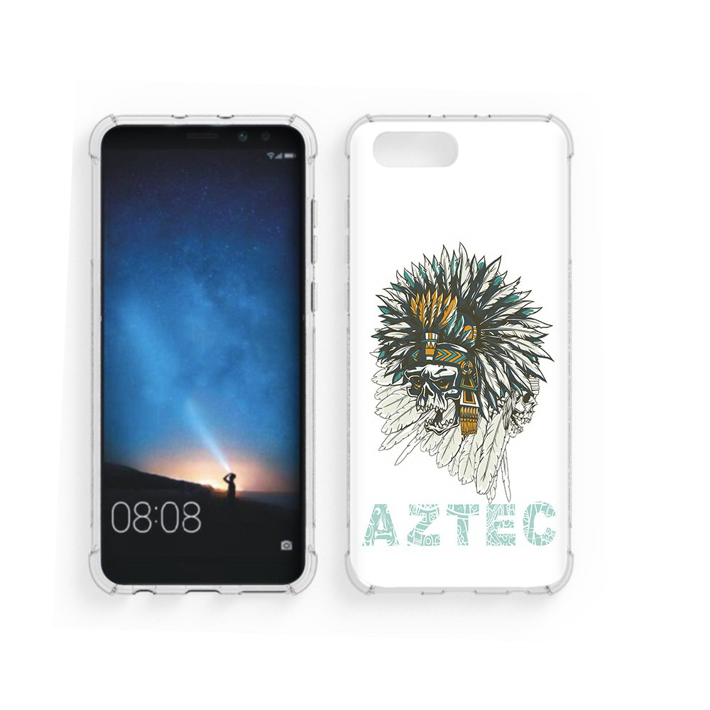 

Чехол MyPads Tocco для Honor V10 скелет индеец (PT98539.62.602), Прозрачный, Tocco