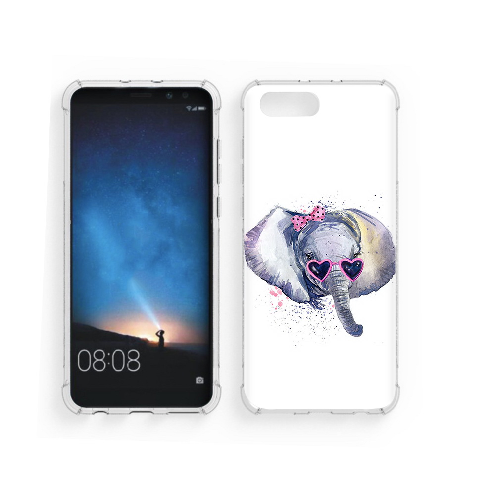 

Чехол MyPads Tocco для Honor V10 слоник в очках (PT98539.62.608), Прозрачный, Tocco