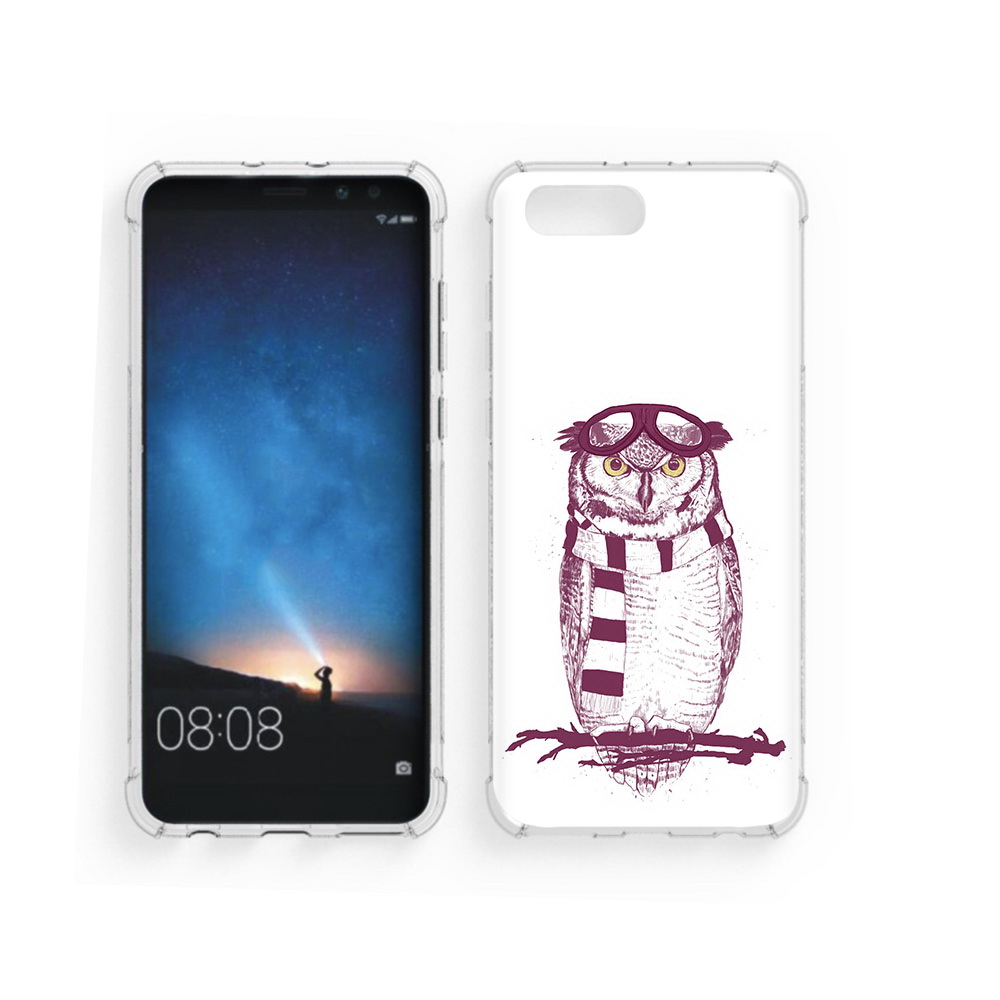 

Чехол MyPads Tocco для Honor V10 сова-летчик (PT98539.62.612), Прозрачный, Tocco