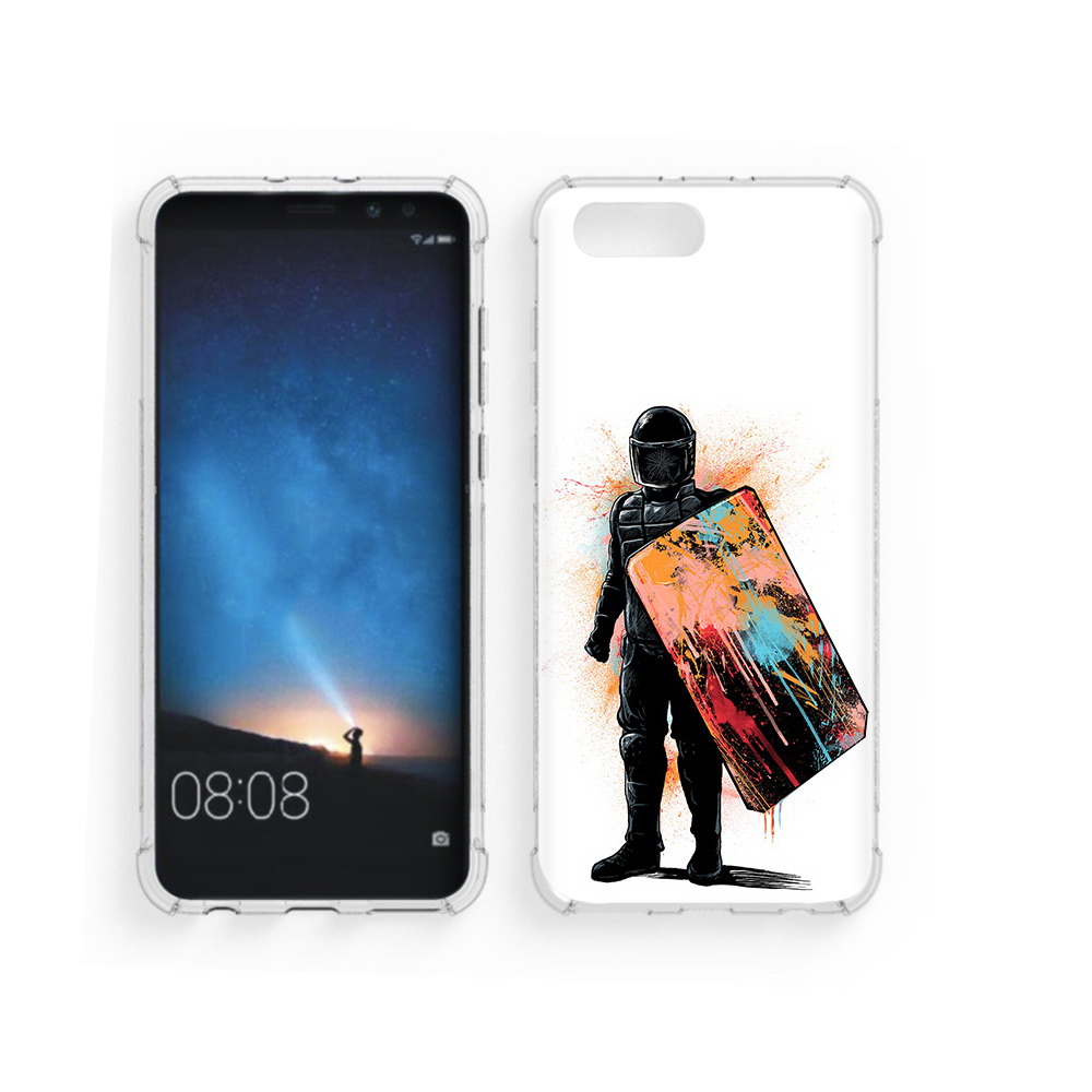 

Чехол MyPads Tocco для Honor V10 солдат с красочным щитом (PT98539.62.614), Прозрачный, Tocco