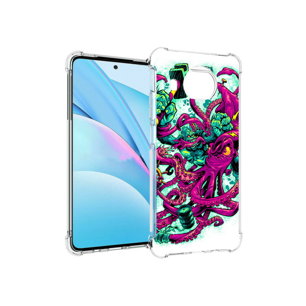 

Чехол MyPads Tocco для Xiaomi Mi 10T Lite фиолетовый кракен (PT154732.269.657), Прозрачный, Tocco