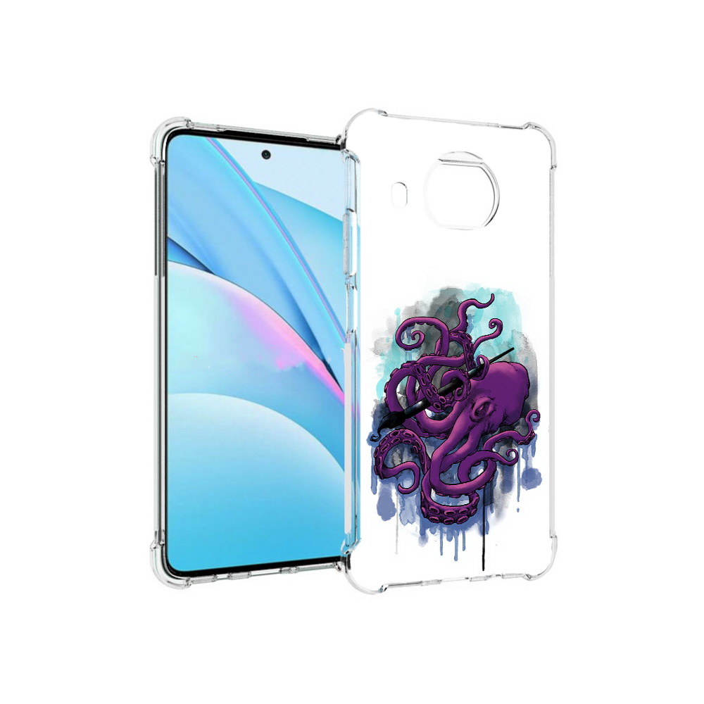 

Чехол MyPads Tocco для Xiaomi Mi 10T Lite фиолетовый осьминог (PT154732.269.658), Прозрачный, Tocco