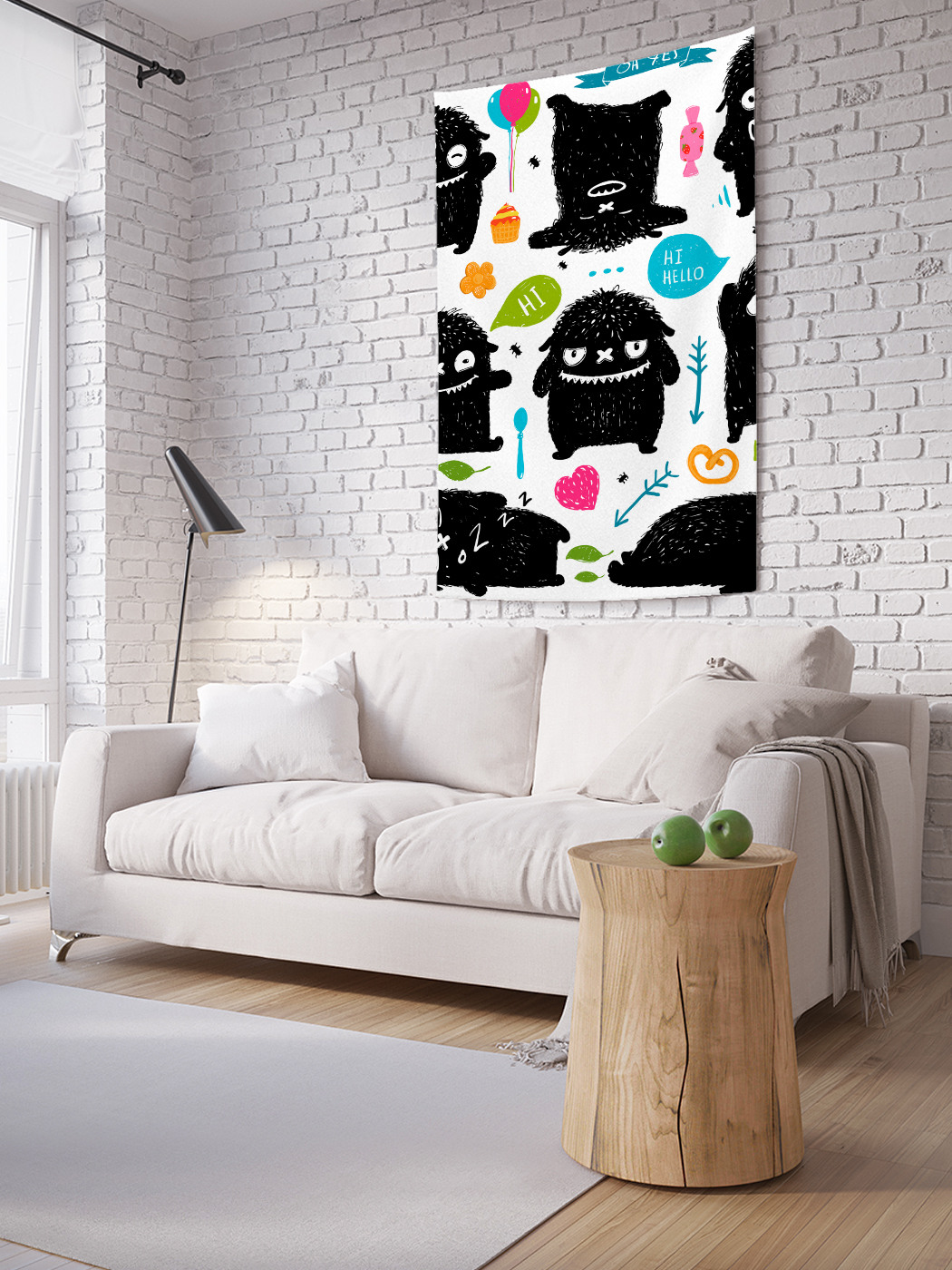 

Вертикальное фотопанно на стену JoyArty Темные монстрики 150x200 см, Темные монстрики