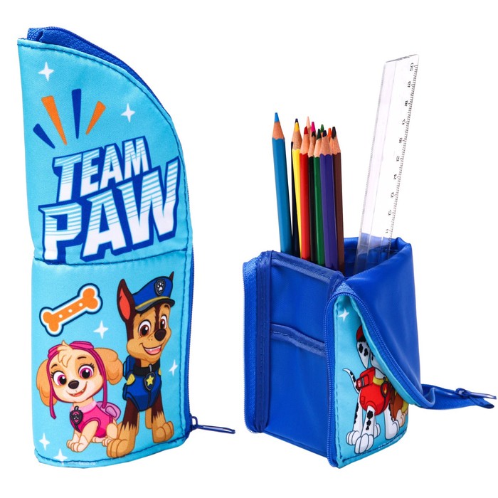 

Пенал тубус-подставка "Team Paw", 8,5х21 см, Щенячий патруль, Синий