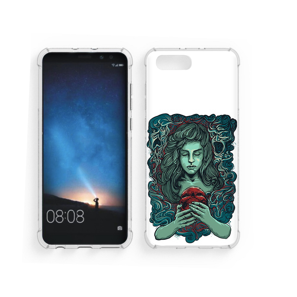 

Чехол MyPads Tocco для Honor V10 спящая девушка (PT98539.62.619), Прозрачный, Tocco