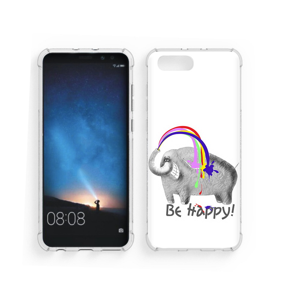 

Чехол MyPads Tocco для Honor V10 счастливый слон (PT98539.62.632), Прозрачный, Tocco