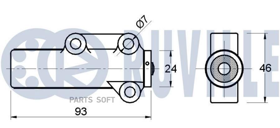 

Натяжитель Ремня Грм Audi A4,A6 2.4,2.7,2.8l/Vw Passat 2.8l Ruville арт. 541088