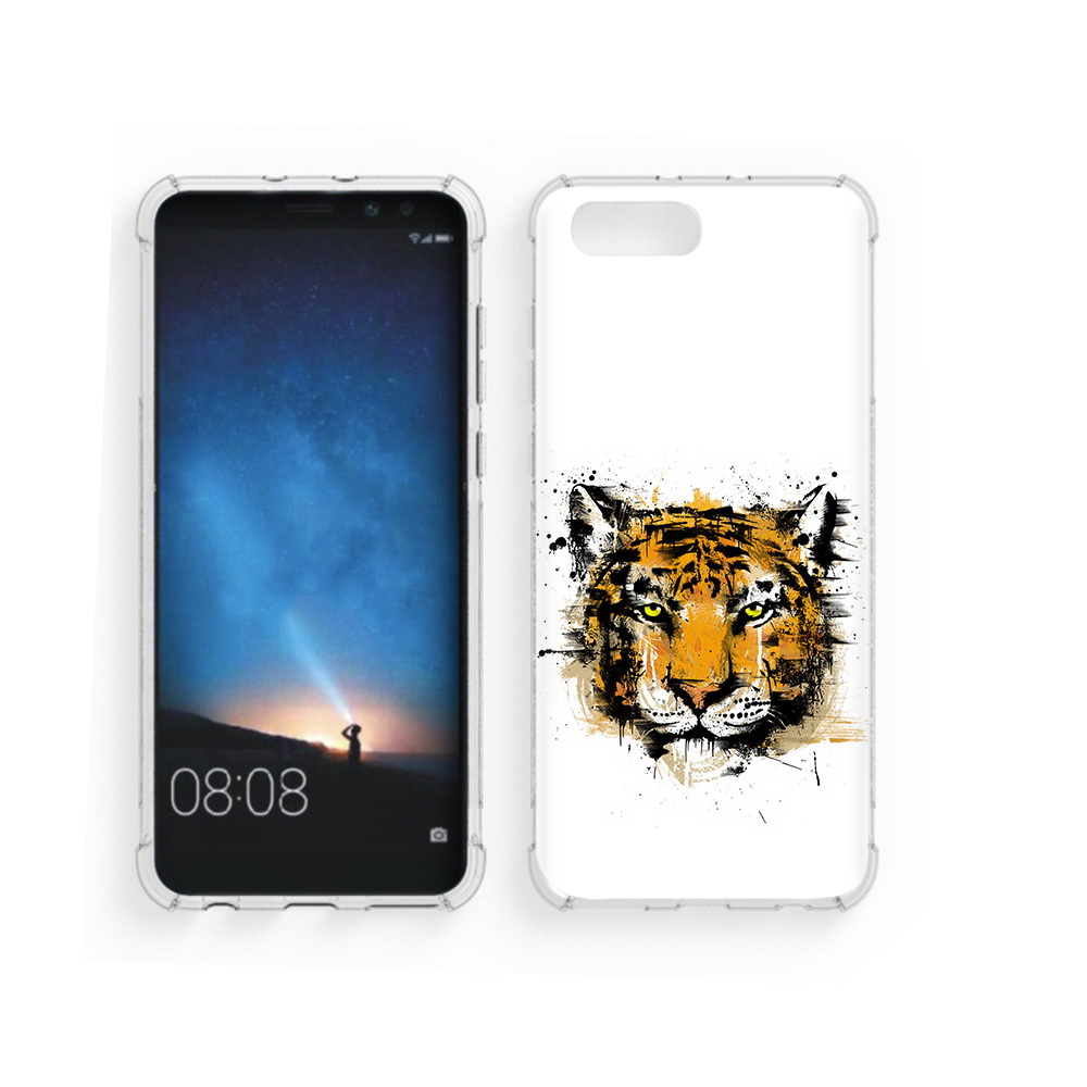 

Чехол MyPads Tocco для Honor V10 тигруля (PT98539.62.643), Прозрачный, Tocco