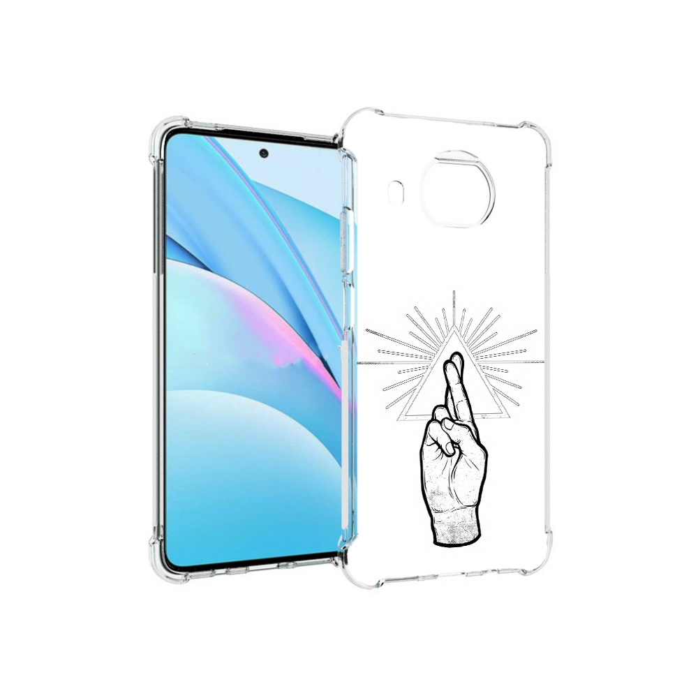 

Чехол MyPads Tocco для Xiaomi Mi 10T Lite черно белая рука (PT154732.269.681), Прозрачный, Tocco