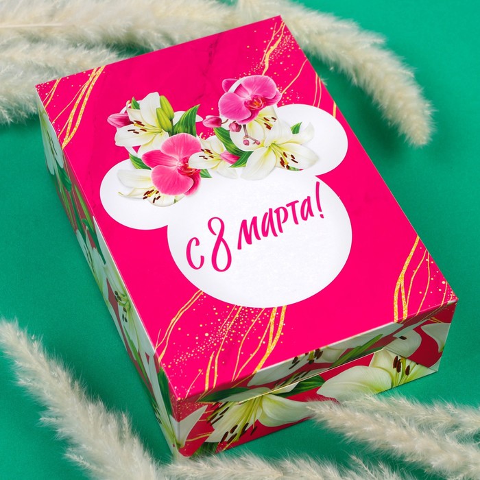 

Коробка подарочная складная "8 марта", 16х23х7,5см, Минни Маус, Разноцветный
