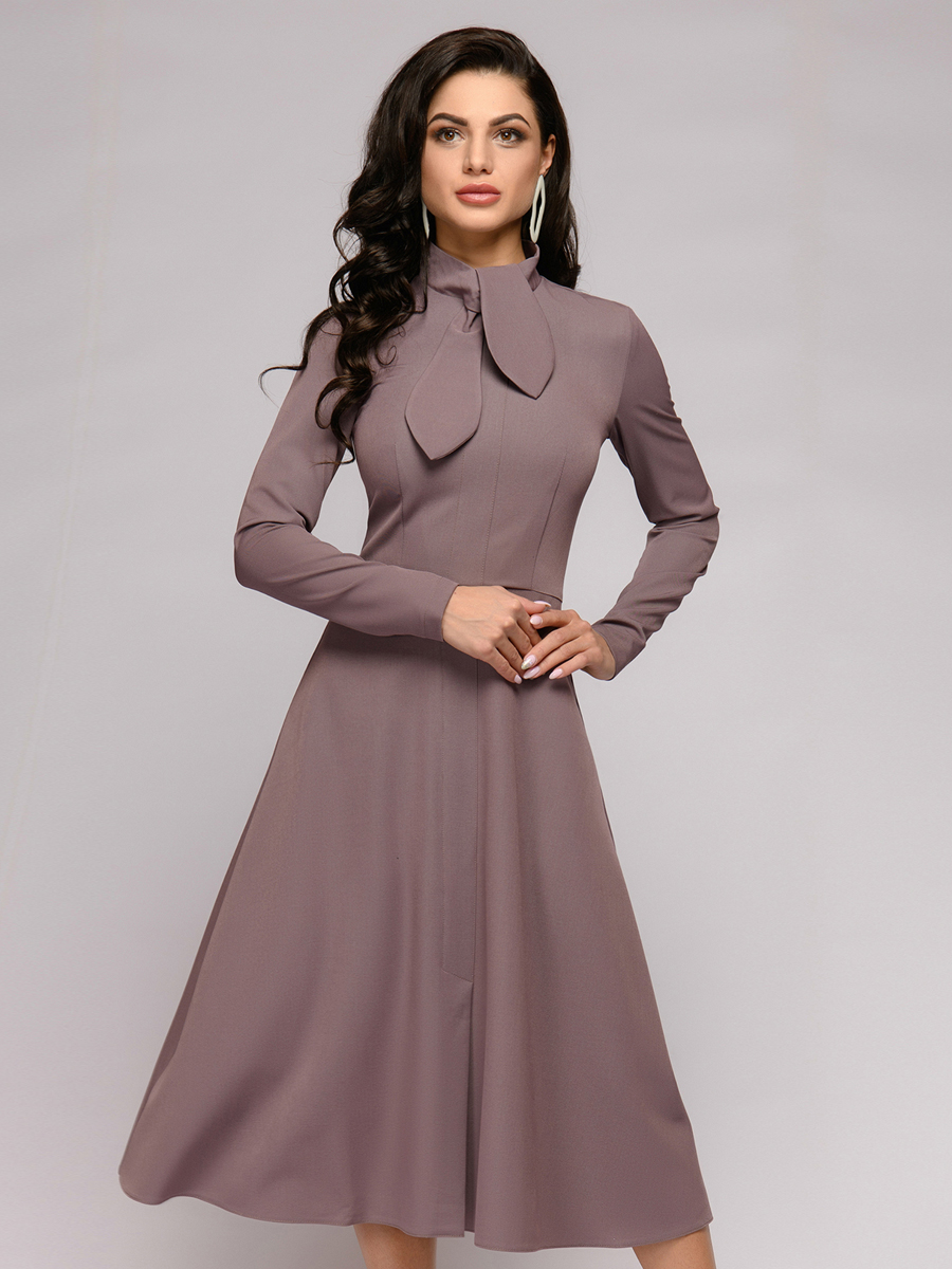 

Платье женское 1001dress DM01438 коричневое 46, DM01438
