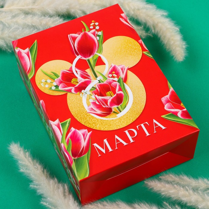 

Коробка подарочная складная "8 марта", 16х23х7,5см, Минни Маус, Разноцветный