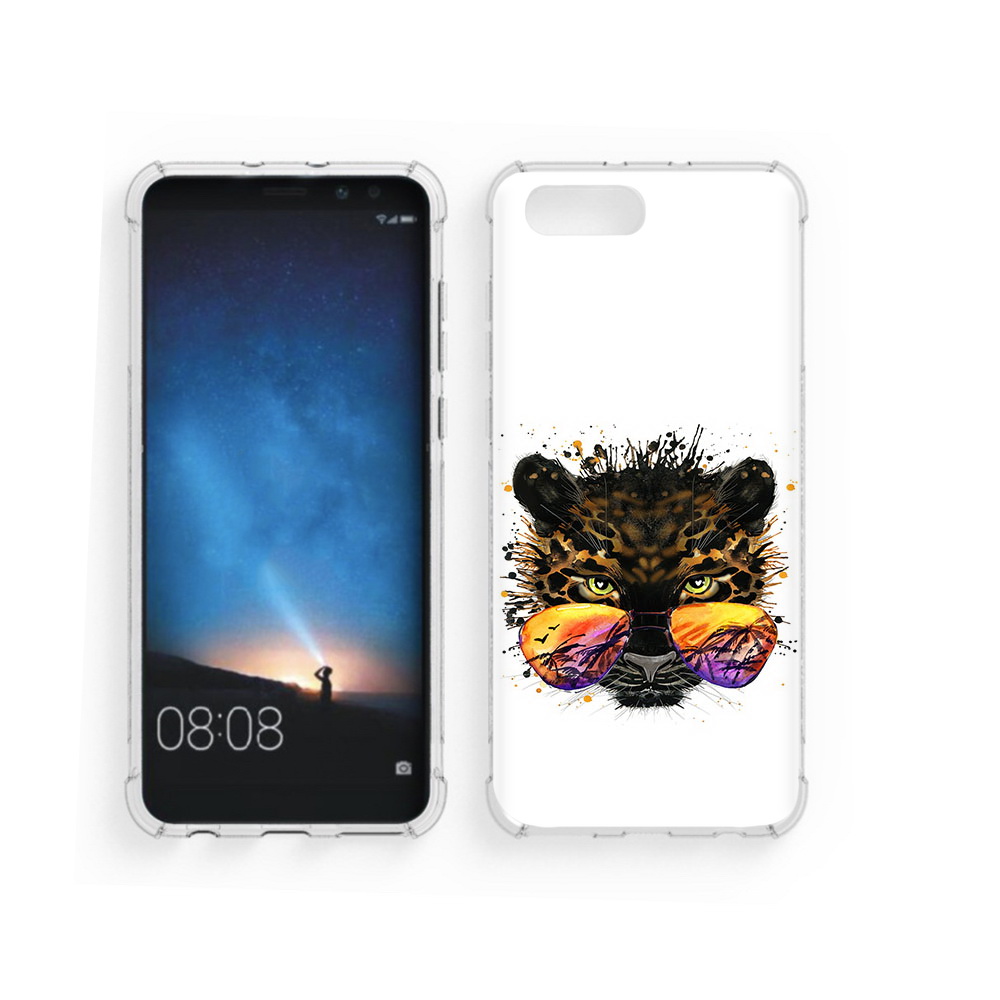 

Чехол MyPads Tocco для Honor V10 тропический леопард (PT98539.62.649), Прозрачный, Tocco