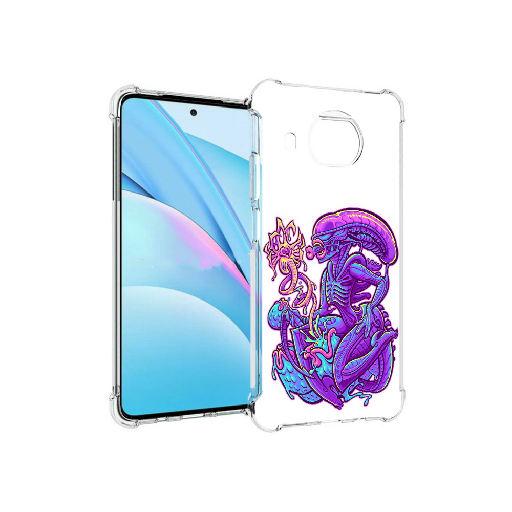 

Чехол MyPads Tocco для Xiaomi Mi 10T Lite чужой фиолетовый цвет (PT154732.269.693), Прозрачный, Tocco