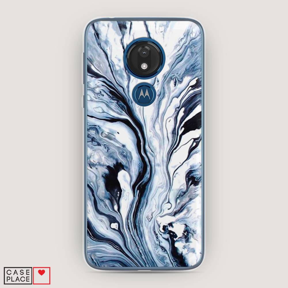 

Чехол Awog на Motorola Moto G7 / Моторола Мото G7 "Голубой минерал мрамор", Разноцветный, 241150-3