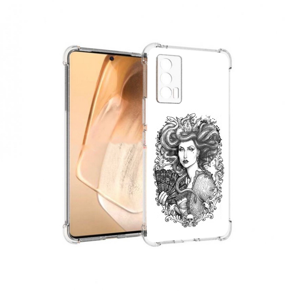 

Чехол MyPads Tocco для Vivo iQOO Neo 5 медуза черно белый (PT226960.398.472), Прозрачный, Tocco