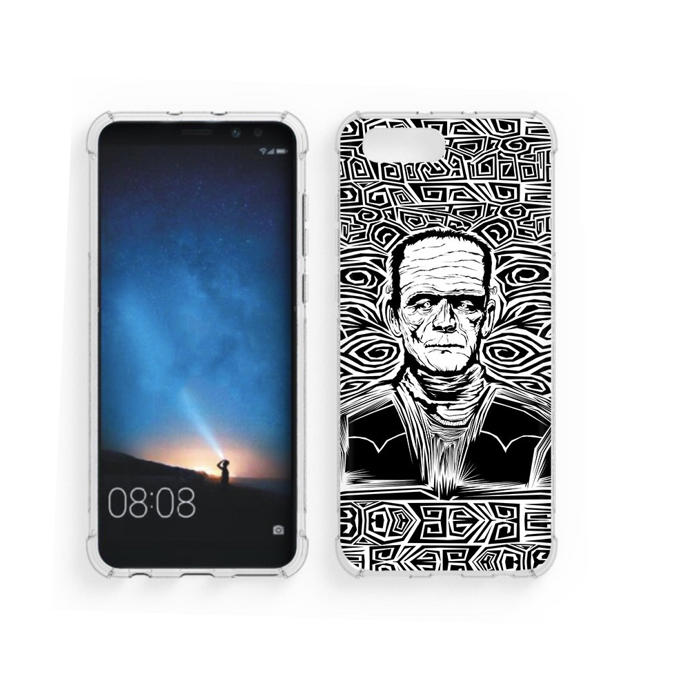 

Чехол MyPads Tocco для Honor V10 франкенштейн черно белый (PT98539.62.661), Прозрачный, Tocco