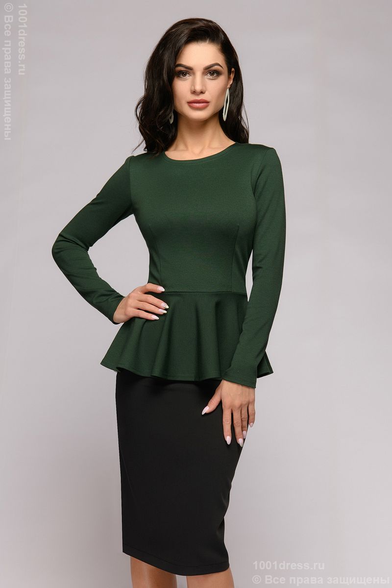 

Топ женский 1001dress DM01459 зеленый 44, DM01459