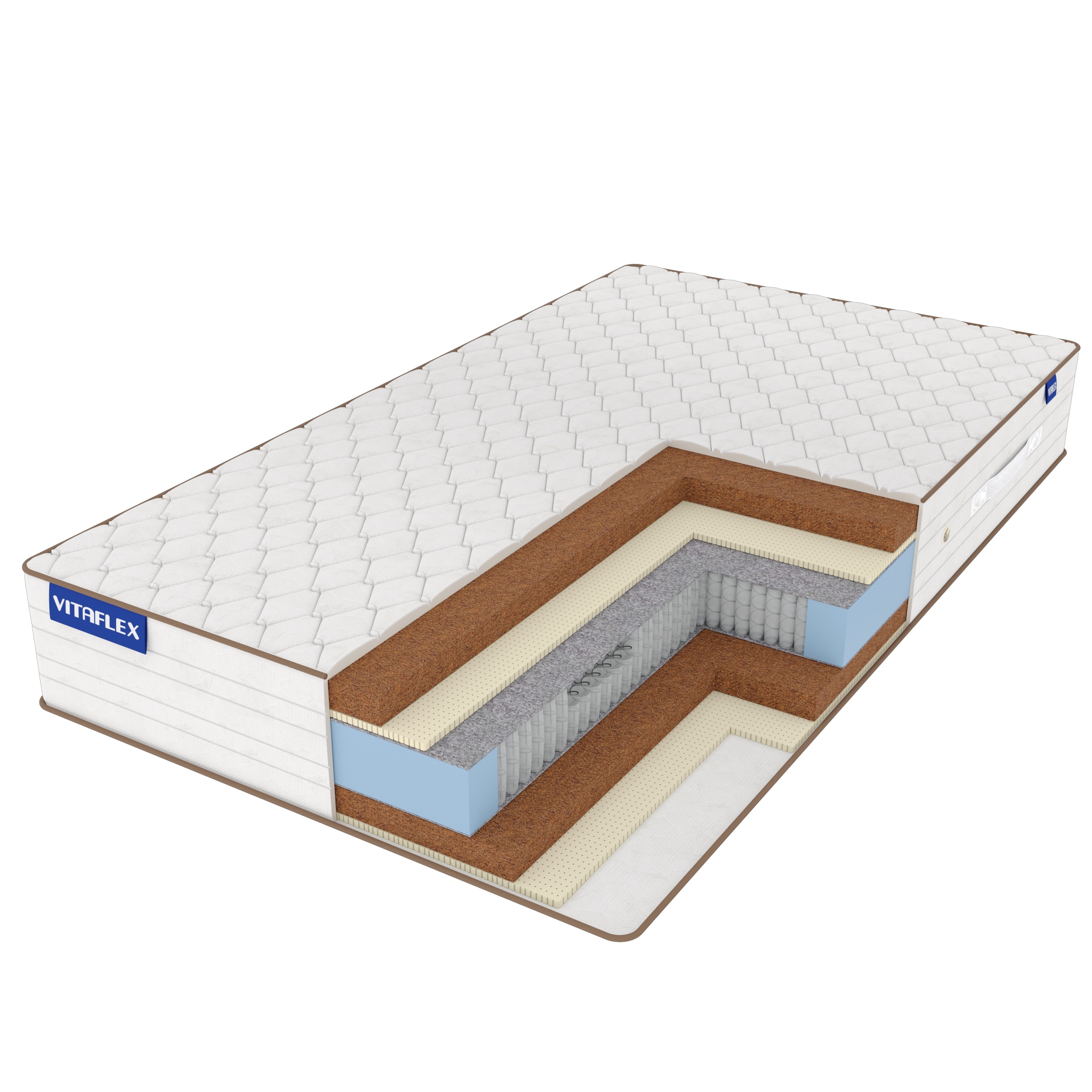 

Матрас Vitaflex Elite Hard S1000 195х185, Белый, Hard S1000