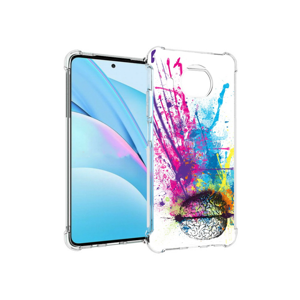 

Чехол MyPads Tocco для Xiaomi Mi 10T Lite яркий красочный мозг (PT154732.269.710), Прозрачный, Tocco
