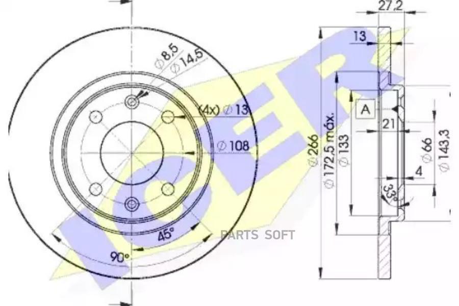 

Диск Тормозной Передний Citroen Berlingo/C3 Icer 78bd4692-2 Icer арт. 78BD4692-2