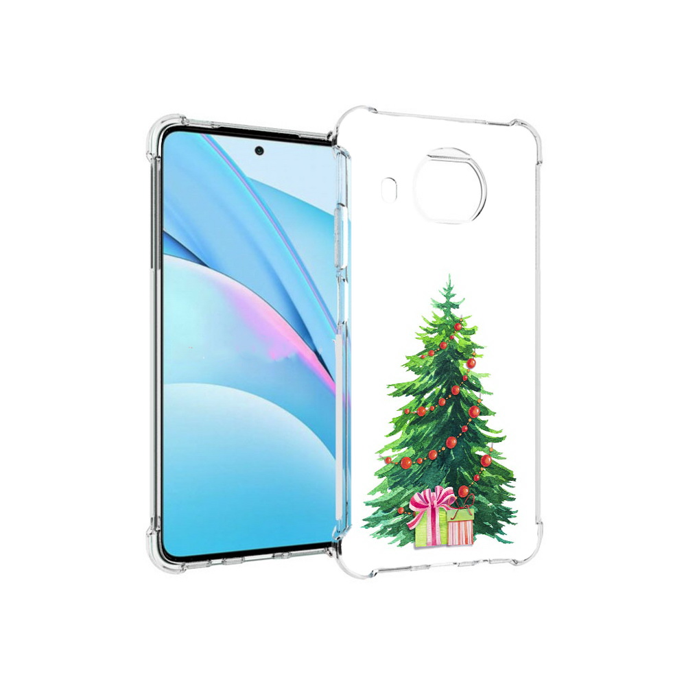 

Чехол MyPads Tocco для Xiaomi Mi 10T Lite Елка новогодняя с подарками акварель, Прозрачный, Tocco