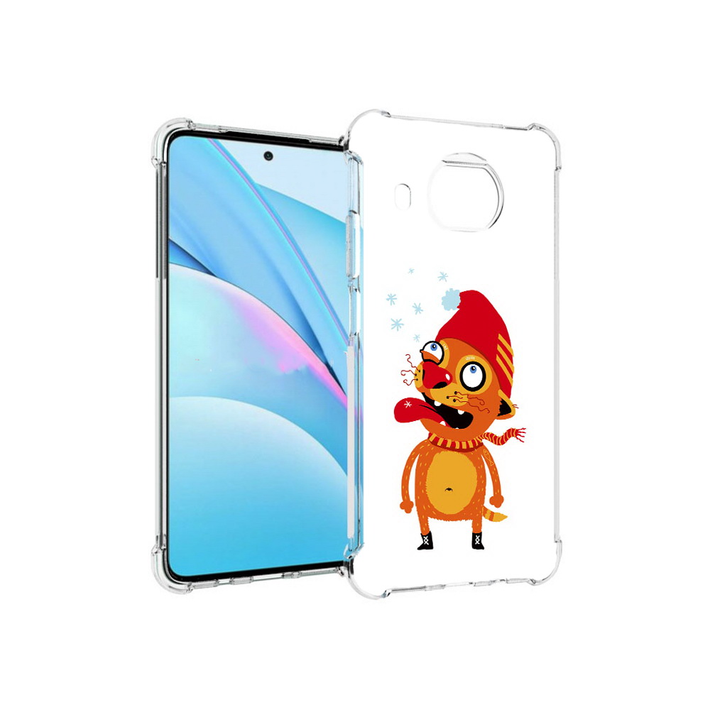 

Чехол MyPads Tocco для Xiaomi Mi 10T Lite Зимний кот (PT154732.269.88), Прозрачный, Tocco