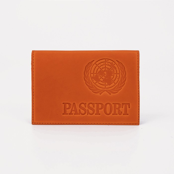 Обложка для паспорта женская Sima-land 1075134 оранжевая
